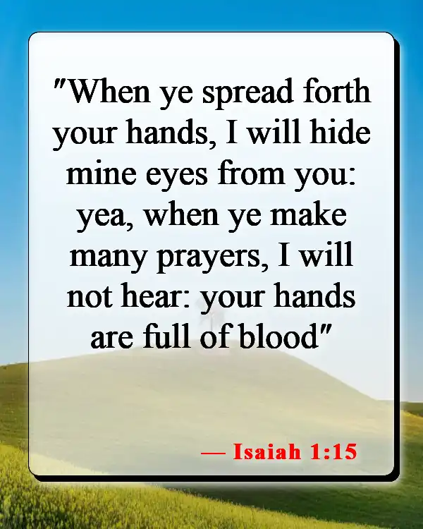 Bible Verse About Sin Separating Us From God (Isaiah 1:15)