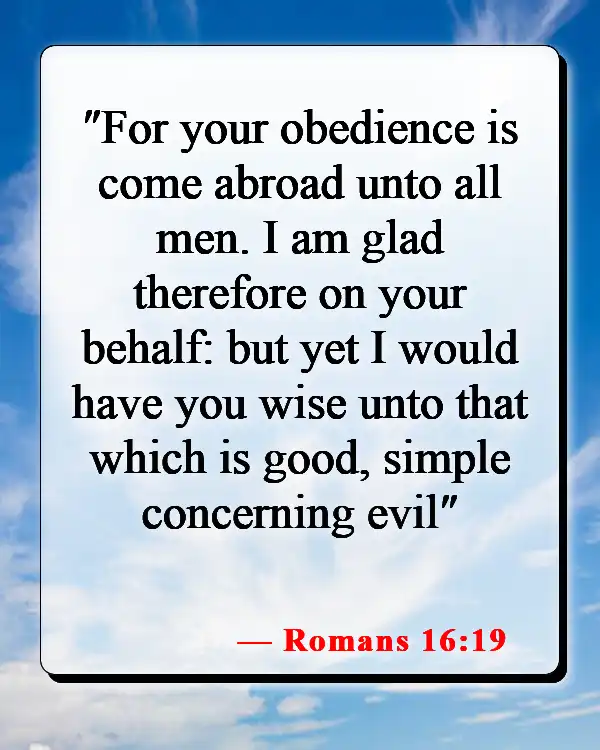 Bible Verses About Protecting Children (Romans 16:19)